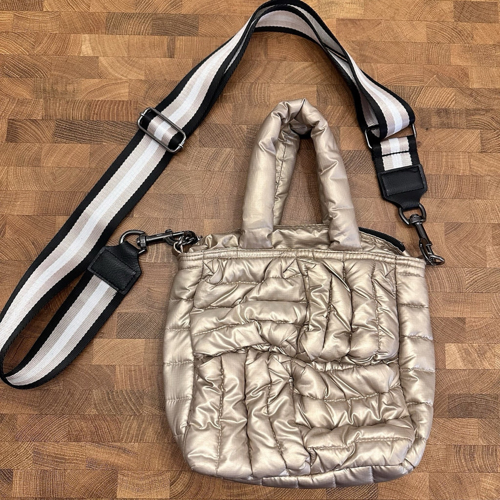 Think Royln Lil Shopper Pearl Gold Bag